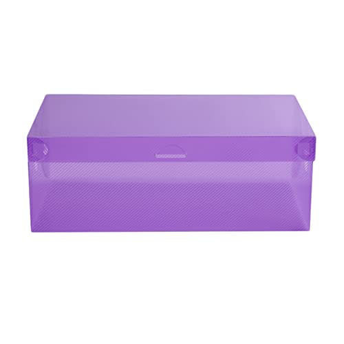 Cabilock Clear Shoe Boxes Storage Shoes Container Color Stackable Case Purple Clear Plastic Candy Organizer Plastic Storage Box