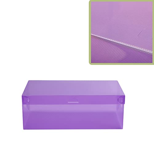 Cabilock Clear Shoe Boxes Storage Shoes Container Color Stackable Case Purple Clear Plastic Candy Organizer Plastic Storage Box