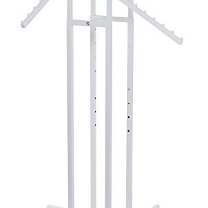 SSWBasics White 4-Way Clothing Rack with Slant Arms