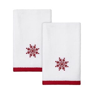 avanti linens - fingertip towel, 100% cotton velour, holiday decor, set of two (sparkle collection)