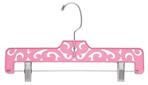 boutique pink carved plastic pants hangers - pack of 50