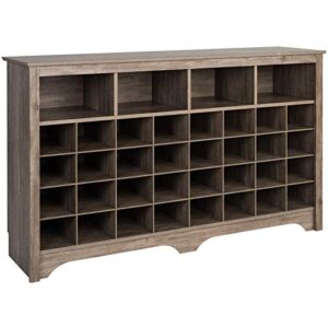 60 inch shoe cubby console, drifted gray