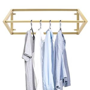lyniceshop wall mounted gold clothes rack vintage retail garment rack hanging rod wall-mounted hanging clothes shelf metal commercial clothes racks for hanging clothes