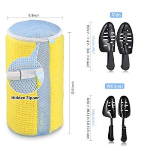 Teletrogy 2 Pack Upgraded Heavy Duty Nano Adhesive Shower Razor Holder and Shoes Laundry Bag Shoe Wash Bag for Washing Machine Bundle
