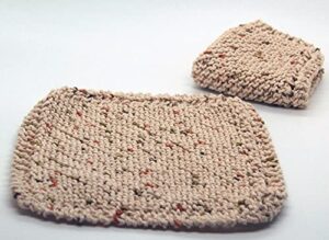 handmade washcloths in 100 percent cotton, in pleasing earth tone shades .available in sets of 2,3 or 4! (set of 2)