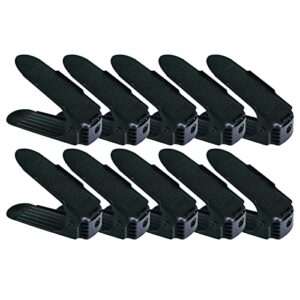 acasimo shoe slots space saver for closet organization,adjustable shoe stacker space saver for double deck shoe rack holder high low heels, sneakers and sandals 10 piece set