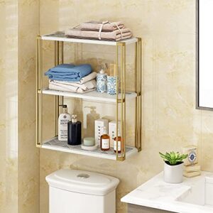 JERAOL Wall Mounted 3 Tier Bathroom Shelf Organizer Rack Over Toilet for Bathroom, Kitchen, Living Room Storage