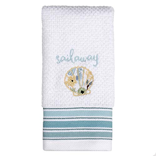 SKL Home by Saturday Knight Ltd. Seaside Blossoms Fingertip Towel, White