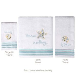 SKL Home by Saturday Knight Ltd. Seaside Blossoms Fingertip Towel, White