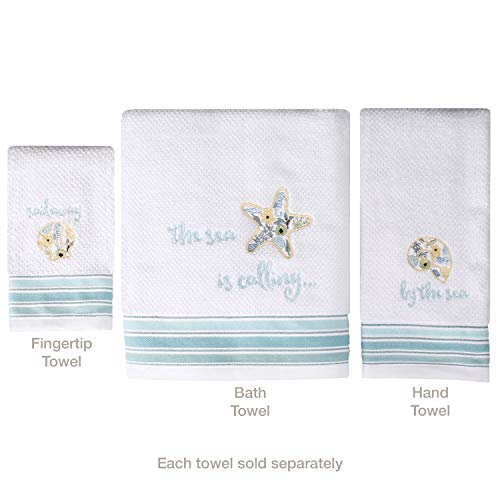 SKL Home by Saturday Knight Ltd. Seaside Blossoms Fingertip Towel, White