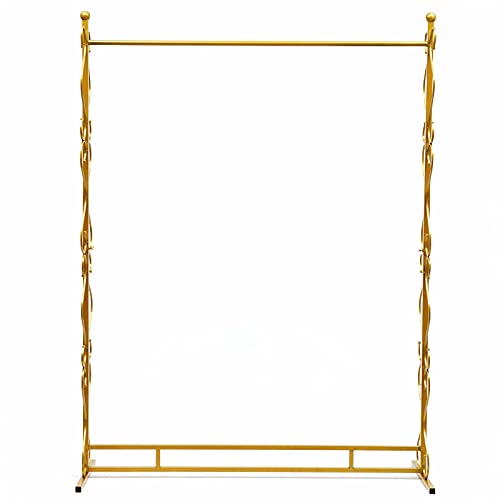 81"Retail Gold Clothes Racks for Boutique Wedding Dress Display Stand,Heavy Duty Commercial Garment Rack Rod, Large Metal Floor Standing Hanging Boutique Display Clothing Rack, MetalPipe Rack