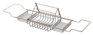 cheviot bathtub caddy with reading rack | chrome | steel