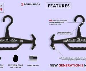 Original Tough Hook Hanger Pack Set of 2 | 1 Midnight and 1 Blue |USA Made | Multi Pack