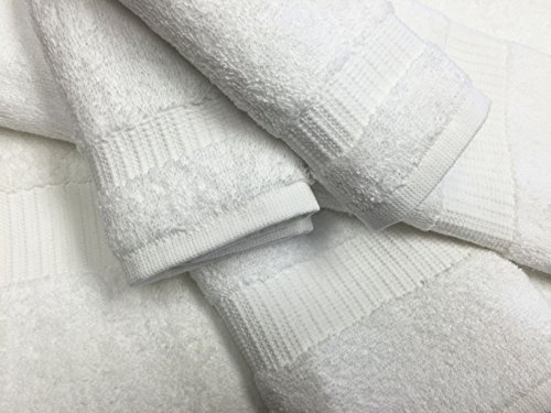 Optima Collection Silver Level 13" X 13" White Washcloths, Set of 12, 100% Eco-Friendly Pre-Consumer Regenerated Cotton