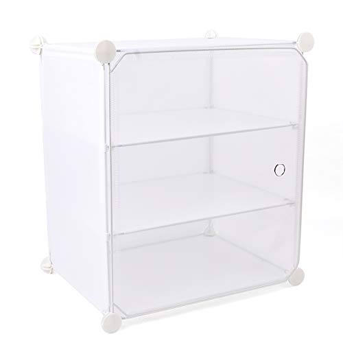 MONIPA 36/48 Pack Shoes Storage Boxes with Lid, Cube Unit Organizer Cabinet Shelf - Clear Stackable Shoe Containers Bins Holders for Closet Bedroom Small Space (48)