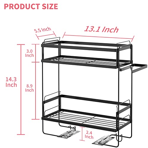 STILLDIO Bathroom Over The Toilet Storage Shelf 2-Tier Bathroom Storage Organizer Metal Basket Cabinet with Paper Holder Home Space Saving