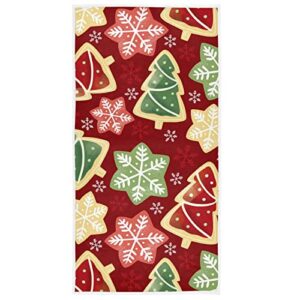 gingerbread christmas tree hand towels winter snowflakes bath towel soft bathroom guest face towel kitchen tea towels dish washcloths housewarming gifts 16 x 30 in