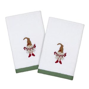 avanti linens - fingertip towel, 100% cotton velour, holiday decor, set of two (merry gnome collection)