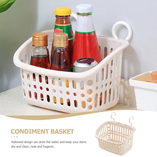 Zerodeko 2Pcs Bathroom Organizing Basket Plastic Hanging Shower Caddy with Hook Shampoo Conditioner Storage Basket for Home Kitchen Bathroom