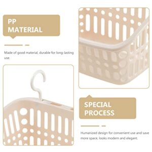 Zerodeko 2Pcs Bathroom Organizing Basket Plastic Hanging Shower Caddy with Hook Shampoo Conditioner Storage Basket for Home Kitchen Bathroom