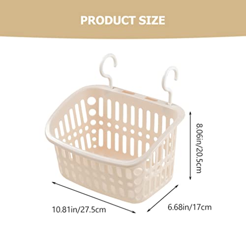 Zerodeko 2Pcs Bathroom Organizing Basket Plastic Hanging Shower Caddy with Hook Shampoo Conditioner Storage Basket for Home Kitchen Bathroom