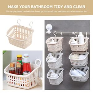 Zerodeko 2Pcs Bathroom Organizing Basket Plastic Hanging Shower Caddy with Hook Shampoo Conditioner Storage Basket for Home Kitchen Bathroom