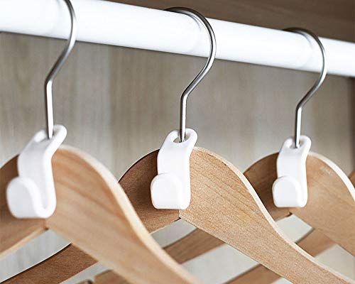 RuiLing 24pcs Clothes Hanger Connector Hooks Household Space Saving Cascading Connection Hooks for Wardrobe Closet