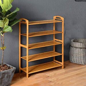 DINGZZ 5- Layers of Shoe Rack, Provincial Space Simple Shoes Dustproof Shelf Solid Wood House Multilayer Shoe Rack