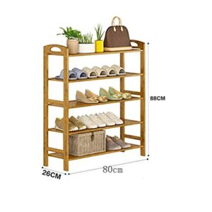 DINGZZ 5- Layers of Shoe Rack, Provincial Space Simple Shoes Dustproof Shelf Solid Wood House Multilayer Shoe Rack