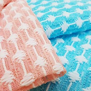 OliviaTree Exfoliating Bath Cloth/Towel, Extra Long (38") 2pcs, Washcloth for Body,