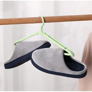 Fineget Plastic Coat Hangers Portable Travel Shorts Hangers for Closet Shoes Foldable Collapsible Clothes Heavy Duty No Slip Green Hangers Quick Drying