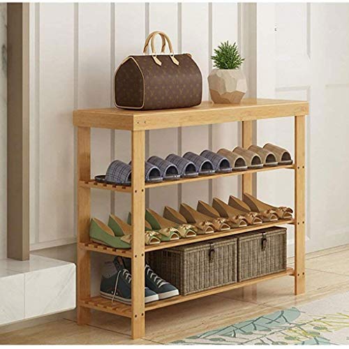 DINGZZ Shoe Shelf with 3 Solid Wood Tops, Wardrobe, Economic Storage Space, Dormitory for The House, Bedroom, Living Room, Shoe Rack