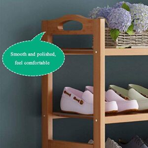 DINGZZ 4-Tier Shoe Rack, Shoe Organizer with Seat, Shoe Storage Shelf for Entryway Hallway Living Room and Bathroom