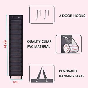 QXSMAHPLeggings Storage Organizer Hanging Organizer with 24 Compartments Double-Side Closet Organizer for Leggings T-Shirts Towels etc (Black)