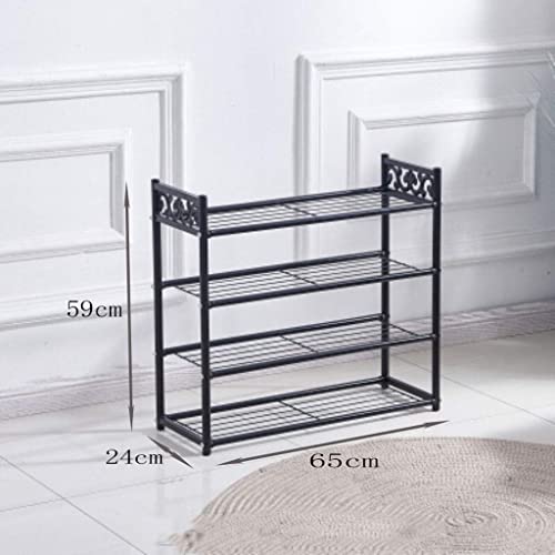 DINGZZ Simple Metal Shoe Rack, Iron Storage Rack, Black Iron Rack, Dormitory Shoe Rack