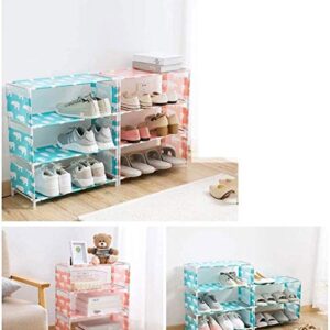 DINGZZ Shoe Rack ， Shoe Cabinet Fabric Assembly Home Simple Shoe Cabinet Roll Snownow Dust Shoe Rack (Color : Black-JoJo's Bizarre Adventure1)