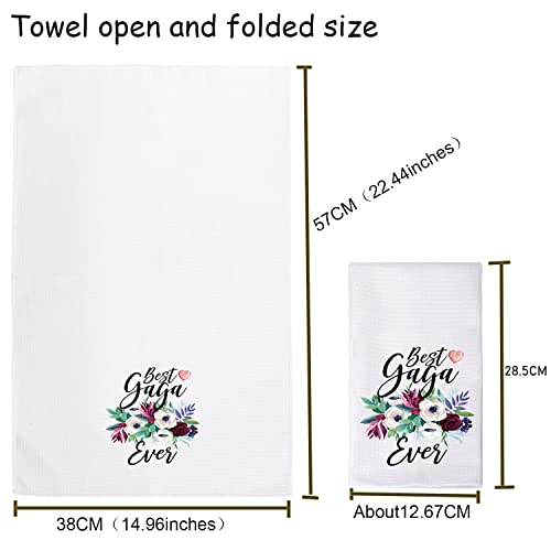 TSOTMO Gaga Gift Best Gaga Ever Gift Grandma Kitchen Towel Gaga Appreciation Gift (Gaga Towel)