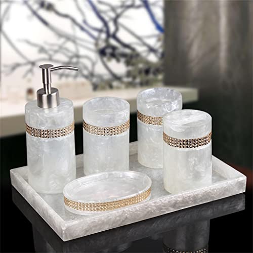 WYKDD Bathroom Set Five-Piece Set Mouthwash Cup Bathroom Supplies Set Wedding Gifts