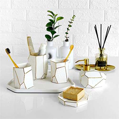 WYKDD Phnom Penh Ceramic Bathroom Five-Piece Set Nordic Bathroom Toilet Couple Wedding Wash Set