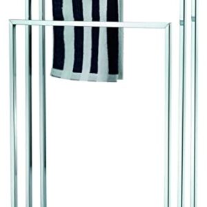 Freestanding Towel Rack, 3 Tier Metal Towel Bar Stand, Silver-Tone Chrome Plated by Madison Home Products