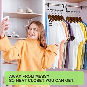 JDGOU Closet Organizers and Storage,Hangers Space Saving 10 Pack,Dorm Room Essentials Closet Organizer,Durable Plastic Space Saving Hangers