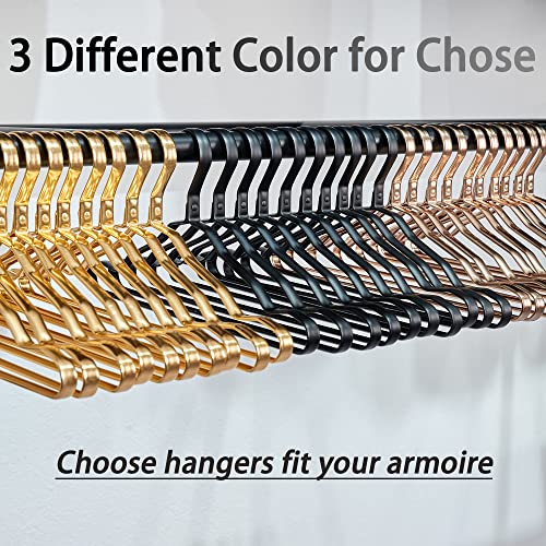 Premium Metal Shirt Hangers Durable Non-Slip Coat Hanger Heavy Duty Jacket Hangers Heavy Duty Hangers for Sweater Coat Shirt,10 Pack Gold