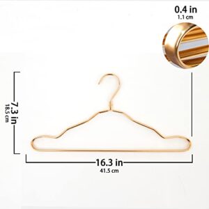 Premium Metal Shirt Hangers Durable Non-Slip Coat Hanger Heavy Duty Jacket Hangers Heavy Duty Hangers for Sweater Coat Shirt,10 Pack Gold