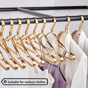 Premium Metal Shirt Hangers Durable Non-Slip Coat Hanger Heavy Duty Jacket Hangers Heavy Duty Hangers for Sweater Coat Shirt,10 Pack Gold