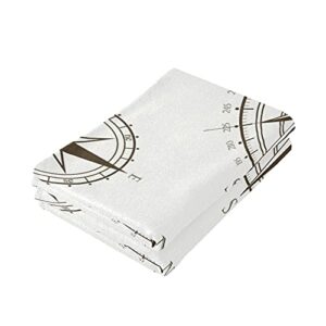 Absorbent Hand Towels for Bathroom - Compass Fingertip Towel Guest Towel for Hotel , Gym, Spa