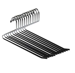 nahanco 2hu premium metal pant hanger with non-slip bar, chrome (pack of 12)