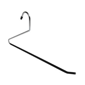 NAHANCO 2HU Premium Metal Pant Hanger with Non-Slip Bar, Chrome (Pack of 12)