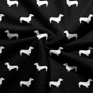 antoipyns Black and White Dachshund Silhouette Highly Absorbent Large Decorative Hand Towels Multipurpose for Bathroom, Hotel, Gym and Spa (16 X 30 Inches)