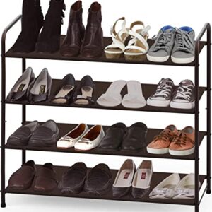 Simple Houseware 4-Tier Shoe Rack + 3-Tier Stackable Shoes Rack