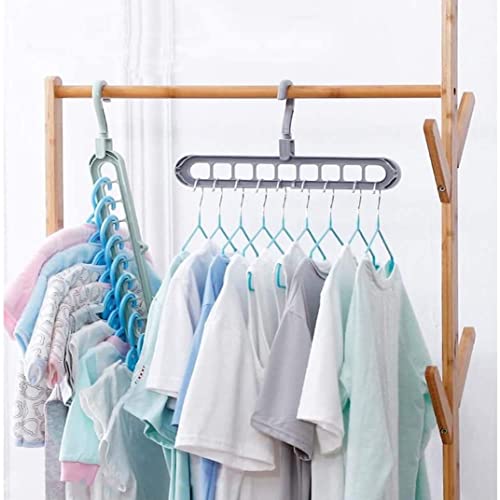 Magic Clothes Hangers,Wardrobe Hangers Multi Functional Closet Hangers Rotate Anti-Skid Folding Hanger for Dormitory, Bedroom, Bathroom 8PCS Clothes Hangers